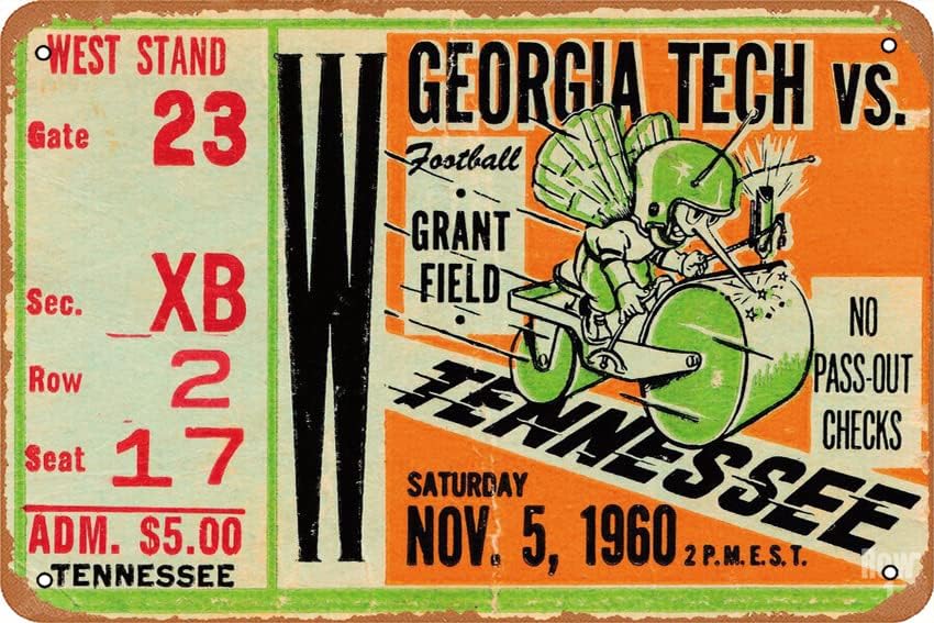 Office Tech Decor - Póster de 1960 GEORGIA TECH VS.