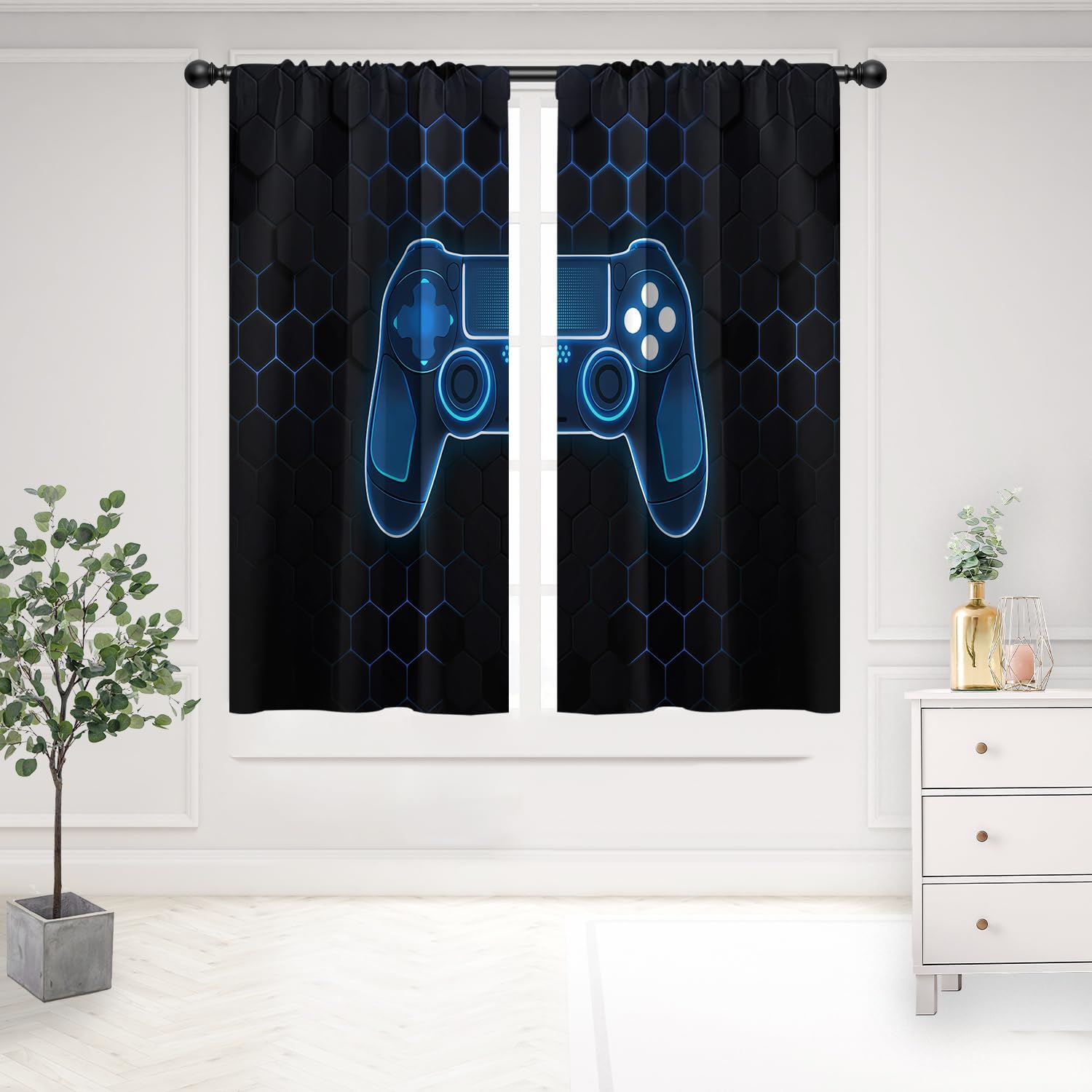 Office Tech Room - Cortinas de Lujo para Videojuegos con