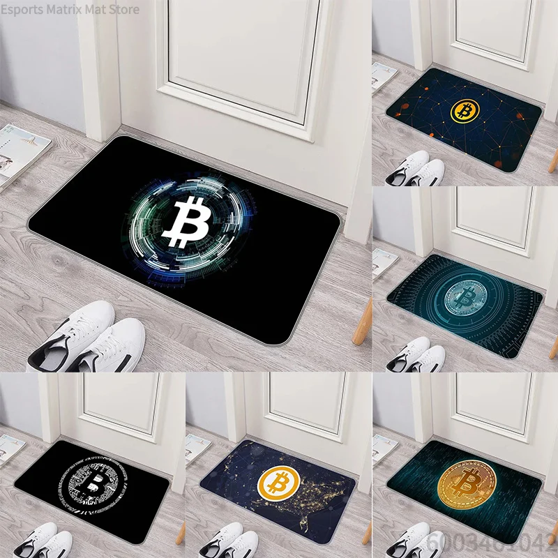 Office Tech Room - Alfombra con diseño de Bitcoin, inspirada