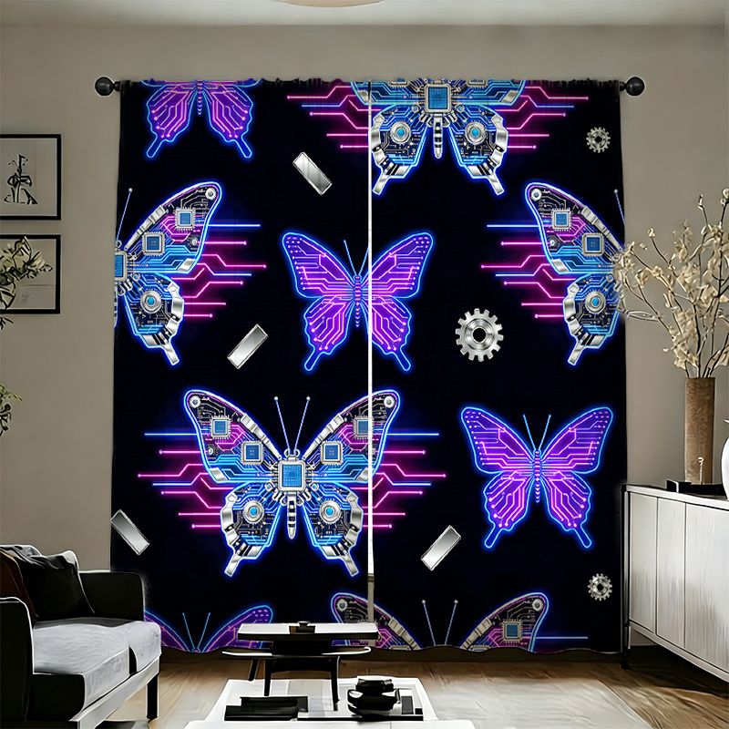 2 Cortinas Cyberpunk con Estam - Office Tech Room reseña y precio