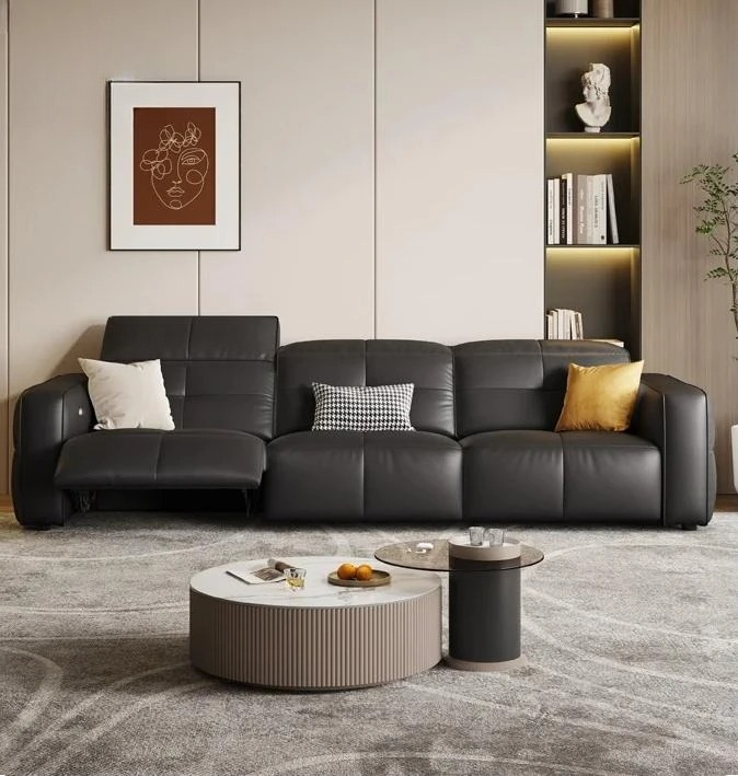 Sofás de cuero negro Asientos  - Office Tech Decor reseña y precio