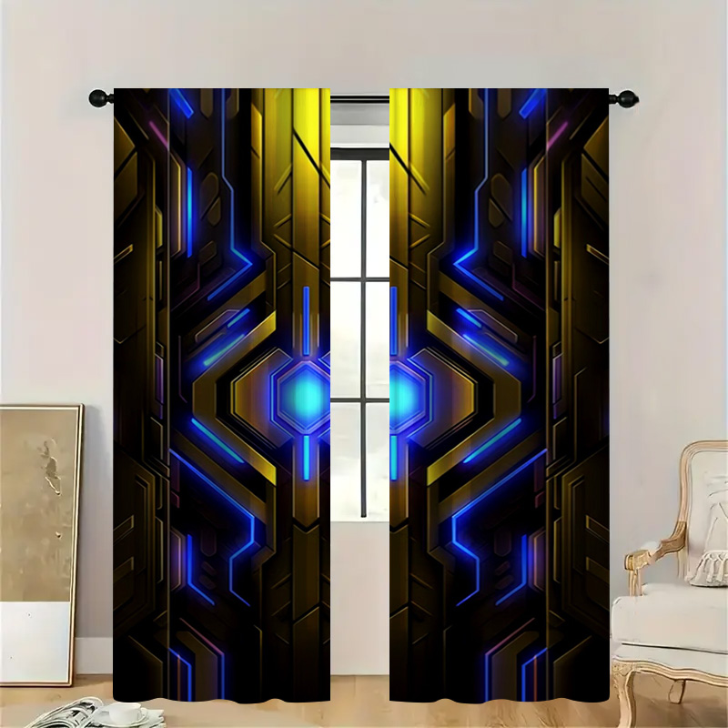 Cortinas de tecnología geométr - Office Tech Room reseña y precio