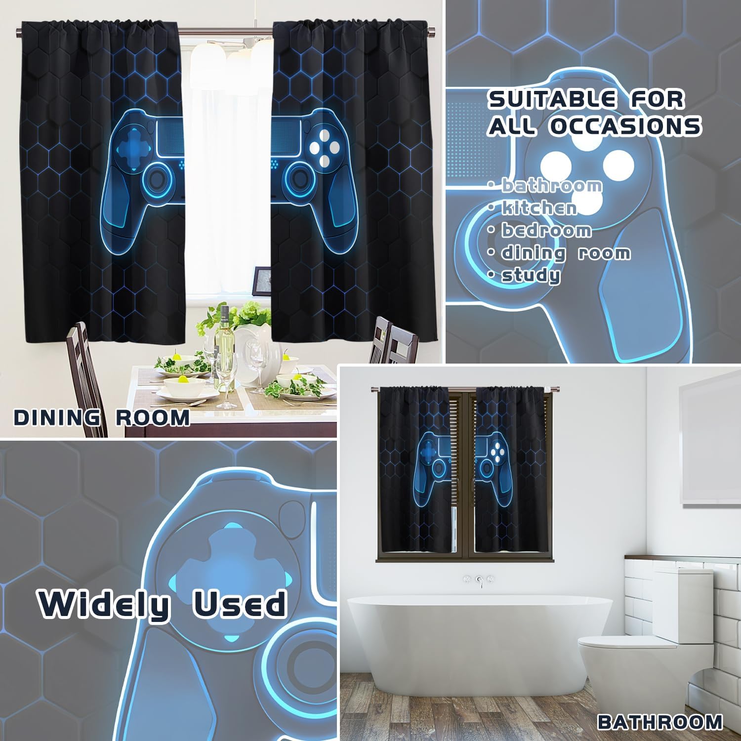 Cortinas de Lujo para Videojue - Office Tech Room reseña y precio
