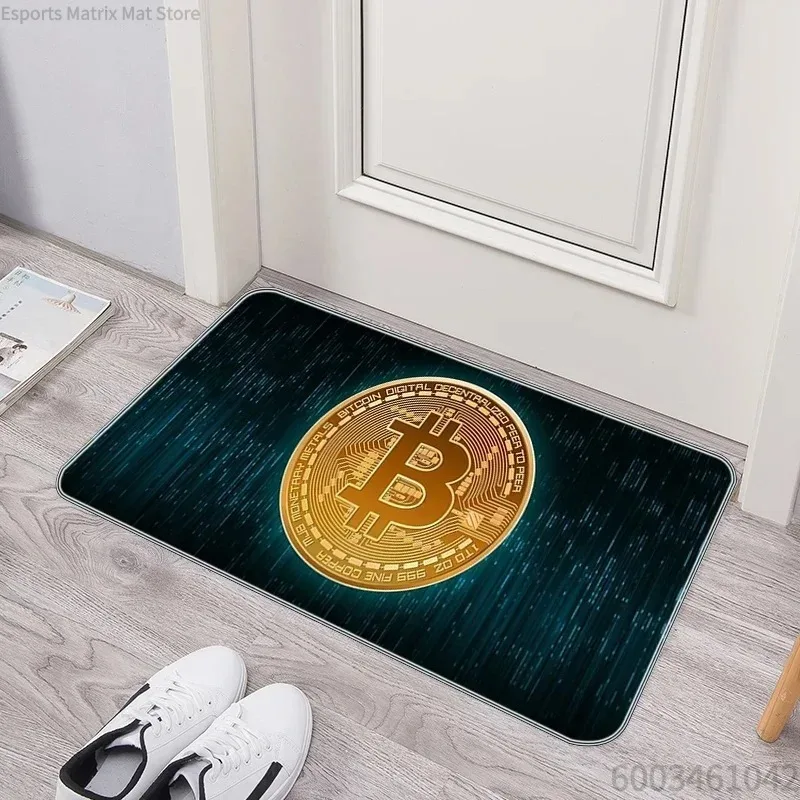 Alfombra con diseño de Bitcoin - Office Tech Room reseña y precio