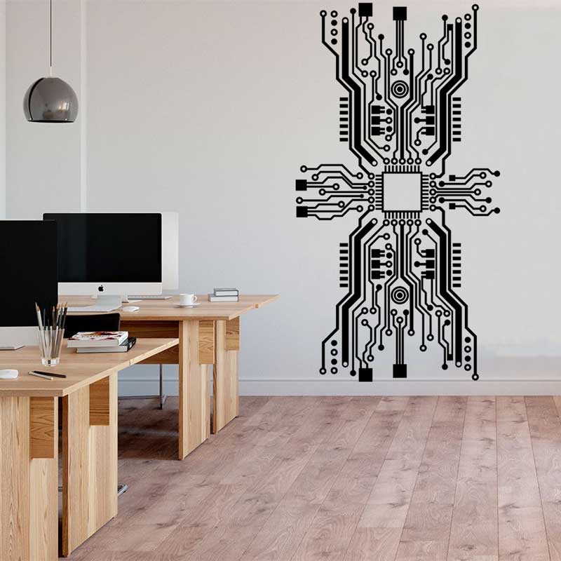 Pegatina de pared con Chip de  - Office Tech Room reseña y precio