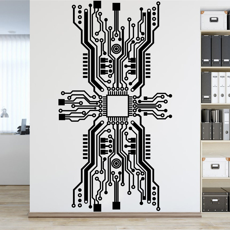 Pegatina de pared con Chip de  - Office Tech Room reseña y precio