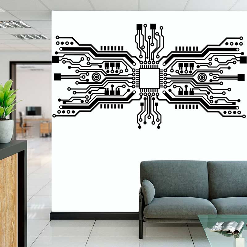 Pegatina de pared con Chip de  - Office Tech Room reseña y precio